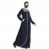 Designer abaya with embroidered yoke- Navy Blue Designer abaya with embroidered yoke- Navy Blue